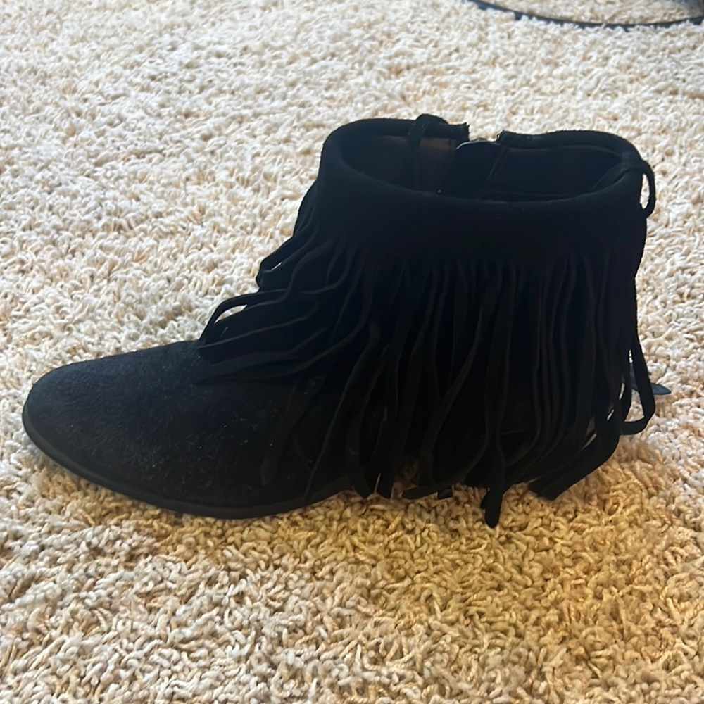 Steve Madden fringe booties